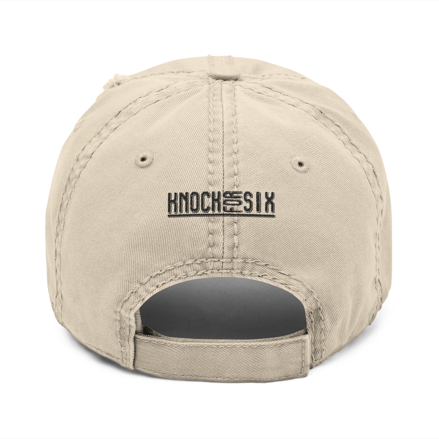 Distressed Dad Hat Knock For Six